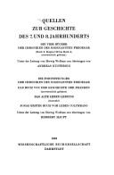 Cover of: Quellen zur Geschichte des 7. und 8. Jahrhunderts