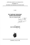 Cover of: Der Augsburger Meistersinger Onoferus Schwartzenbach by Bernd-Friedemann Schultze