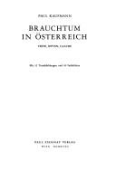 Cover of: Brauchtum in Österreich by Kaufmann, Paul