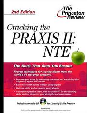 Cover of: Cracking the PRAXIS II NTE with Audio CD, 2nd Edition (Cracking the Praxis 2) by Princeton Review