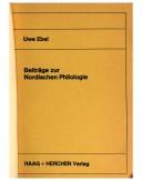 Cover of: Beiträge zur nordischen Philologie by Uwe Ebel