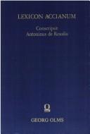 Cover of: Lexicon Accianum by Antonino De Rosalia