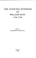 justicing notebook of William Hunt, 1744-1749