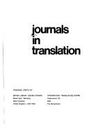 Journals in translation by British Library. Lending Division