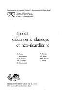 Cover of: Etudes d'économie classique et néo-ricardienne