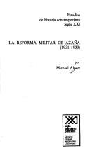 Cover of: La reforma militar de Azaña (1931-1933)