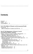 Cover of: Environmental health management after natural disasters.