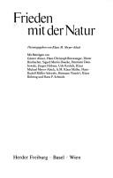 Cover of: Frieden mit der Natur