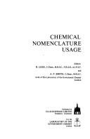 Cover of: Chemical nomenclature usage