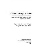 Cover of: First things first | 