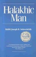 Cover of: Halakhic man