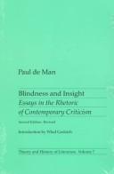 Cover of: Blindness and insight by Paul de Man