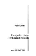 Cover of: Computer usage for social scientists