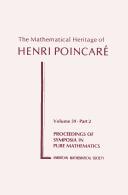 Cover of: The mathematical heritage of Henri Poincaré by Symposium on the Mathematical Heritage of Henri Poincaré (1980 Indiana University, Bloomington)