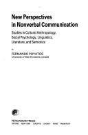 Cover of: New Perspectives in Nonverbal Communication by Fernando Poyatos, Fernando Poyatos