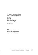 Cover of: Anniversaries and holidays