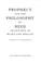 Cover of: Prophecy and the philosophy of mind