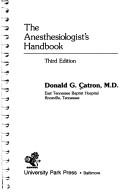 Cover of: The anesthesiologist's handbook