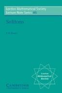 Cover of: Solitons by P. G. Drazin