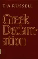 Cover of: Greek declamation