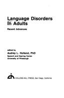 Cover of: Language disorders in adults: recent advances