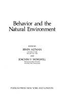 Cover of: Behavior and the natural environment