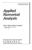 Cover of: Applied numerical analysis by Curtis F. Gerald, Curtis F. Gerald