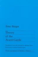 Cover of: Theory of the avant-garde