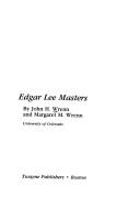 Cover of: Edgar Lee Masters by John H. Wrenn, John H. Wrenn