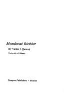 Cover of: Mordecai Richler by Victor J. Ramraj