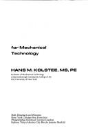 Cover of: Machine design for mechanical technology