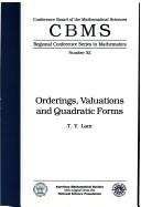Cover of: Orderings, valuations, and quadratic forms