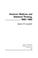 Cover of: American medicine and statistical thinking, 1800-1860