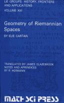 Cover of: Geometry of Riemannian spaces by Elie Cartan