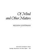Cover of: Of mind and other matters