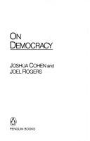 Cover of: On democracy: toward a transformation of American society