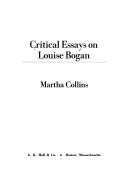 Cover of: Critical essays on Louise Bogan