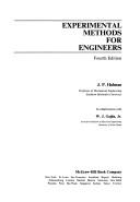 Cover of: Experimental methods for engineers by J. P. Holman