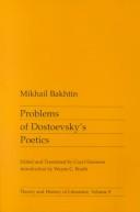 Cover of: Problems of Dostoevsky's poetics