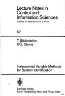 Cover of: Instrumental variable methods for system identification