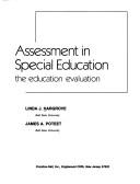 Cover of: Assessment in special education: the education evaluation