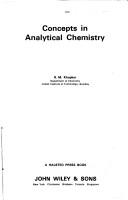 Cover of: Concepts in analytical chemistry by Shripad Moreshwar Khopkar
