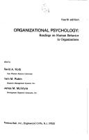 Cover of: Organizational psychology: readings on human behavior in organizations