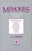 Cover of: Memories of men and women, American and British