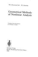 Cover of: Geometrical methods of nonlinear analysis