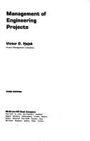 Cover of: Management of engineering projects