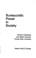 Cover of: Bureaucratic power in society