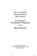 Cover of: The planning of investment programs in the steel industry by David A. Kendrick