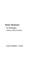 Cover of: Knut Hamsun