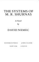 Cover of: The systems of M.R. Shurnas: a novel